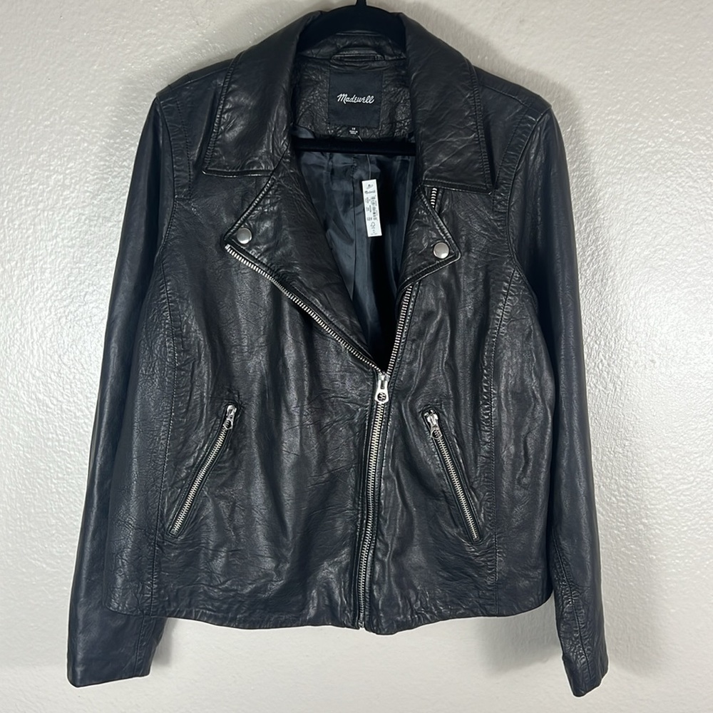 (SOLD) Madewell The Washed Leather Motorcycle Jacket - Picture 6 of 12